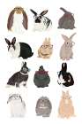 Rabbit Family Art Print