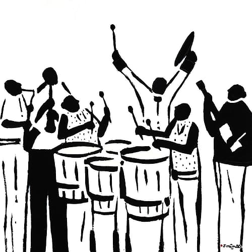 Grayscale Band 2 Art Print