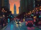 Ferry Building and Market Art Print