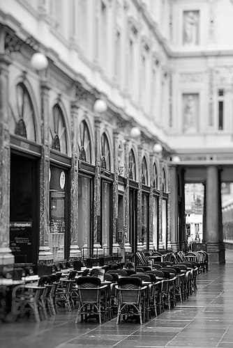 Royal Galleries Black and White Landscape Print