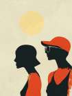Sunny Sisters Art Print