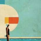 Mid Century Pool Art Print