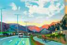 Red Hills Art Print