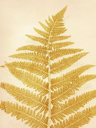 Fern Mustard Art Print