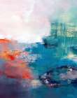 Orange On The Coast Modern Print