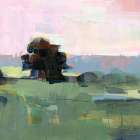 Pink Sky Over Stratham Field #1 Art Print