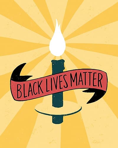 Black Lives Matter - Candle Illustrative Print
