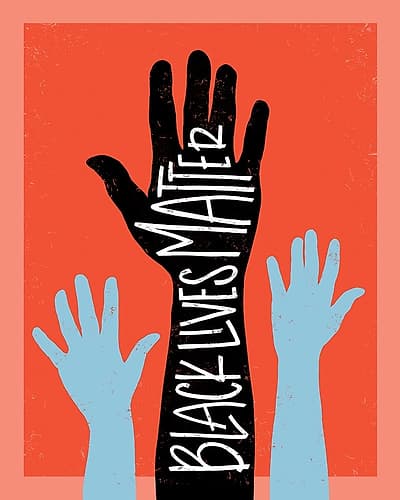 Black Lives Matter - Hands Illustrative Print