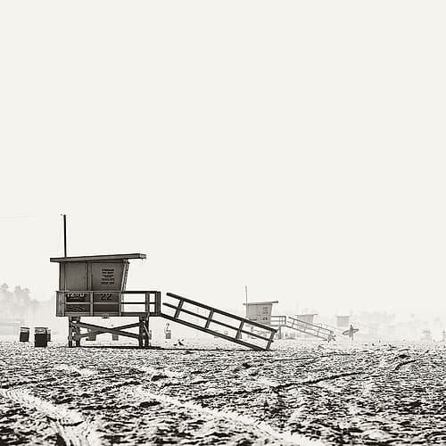 BW Lifeguard Art Print