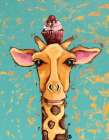Giraffe With Cherry on Top Art Print