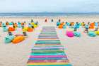 Colorful Beach Walkway Vietnam Art Print