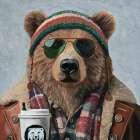 Urban Bear Art Print
