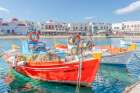 Boats Docked in Mykonos, Greece Art Print