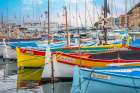 Boats Docked in Nice, France Waterfront Art Print