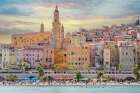 Menton Viewpoint in France Art Print