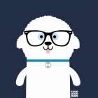 Bow Wow Bichon Frise Art Print
