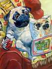 Bark a Lounger Art Print