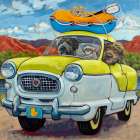 Cats Away Art Print