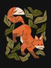 Fox in The Brush Art Print