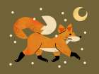 Wandering Winter Fox Art Print