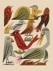 Motley Flock No 1 Art Print