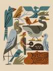 Motley Flock No 2 Art Print