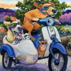 All Doggled Up Art Print