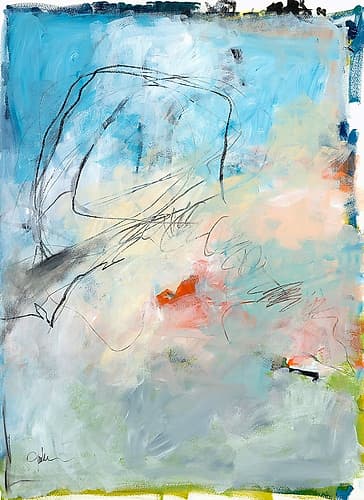 Blue Fade No. 2 Art Print by Jan Weiss