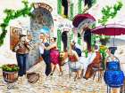 Corner Cafe at Cafe da Vinci Art Print