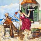 Wine And Music Art Print