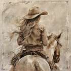 Cowgirl II Art Print
