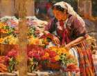 Mexican Flower Lady II Art Print