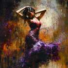 Fibonacci Purple Flamenco III Art Print