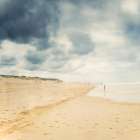 Beach On a Cloudy Day 25 Art Print