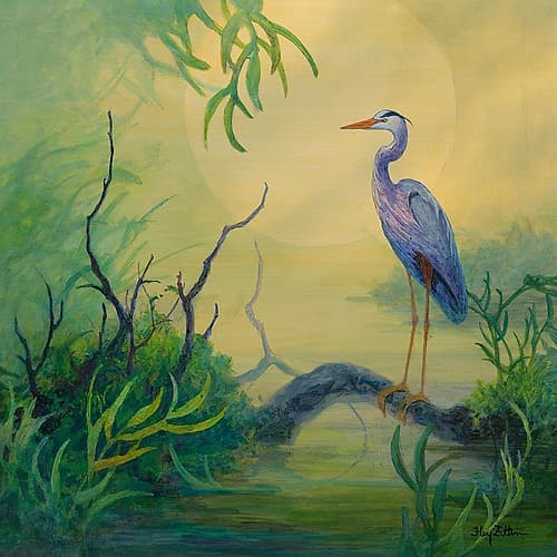 Summer Heron Art Print