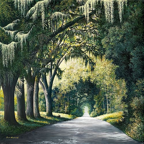 Down the Rabbit Hole Square Landscape Print