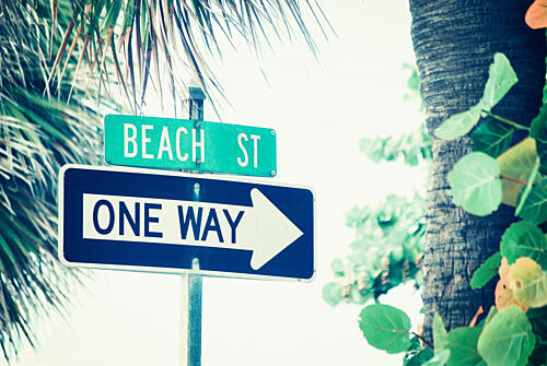 Beach Street Art Print