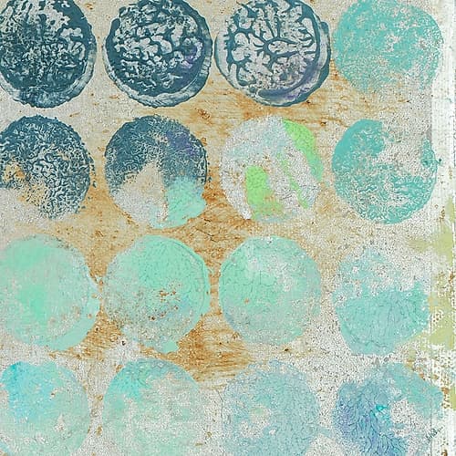 Aqua Circles II Art Print
