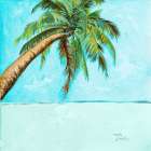 Beach Palm Blue II Art Print