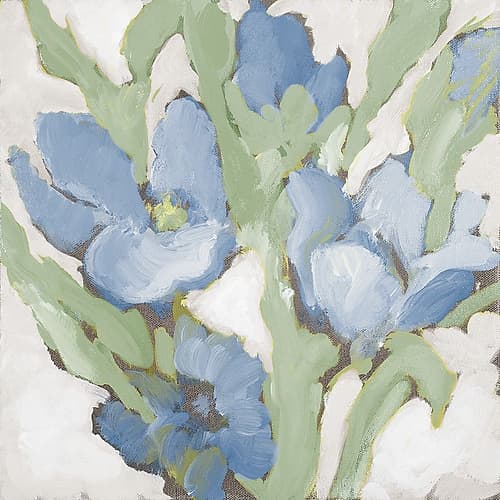Blue Begonias II Art Print