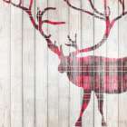 Red Rhizome Deer Art Print