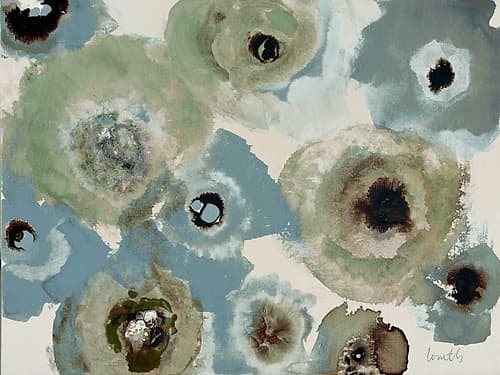 Blue Floral Art Print