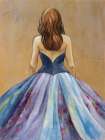 Still Woman In Dress Art Print