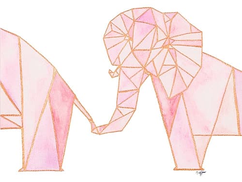 Follow The Elephant Decorative Print