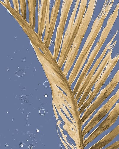 Gold Wet Palm Nature Print