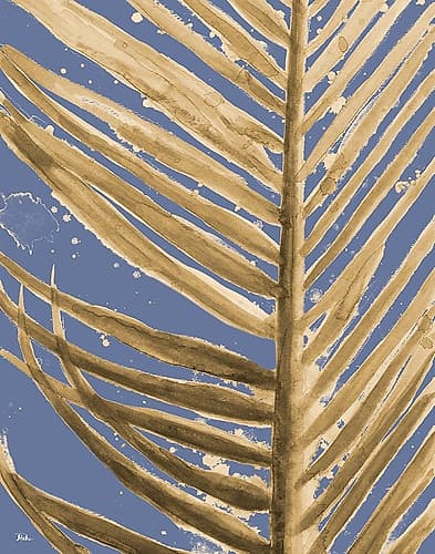Golden Wet Palm Nature Print