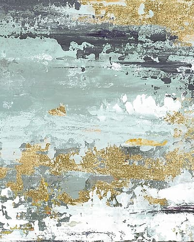 Gold Magic Vertica Abstract I Art Print