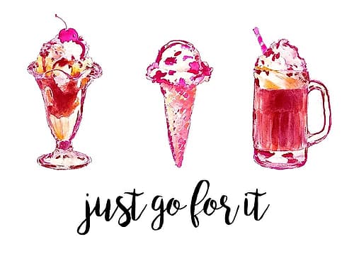 Just Go For It Inspirational Print