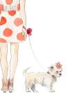 Girl With Puppy Art Print