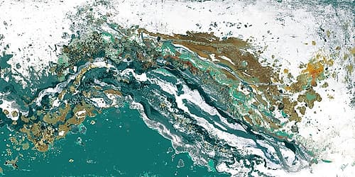 Turquoise Turbulence Art Print